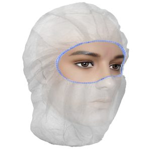 white disposable balaclava hood